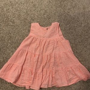 Pink gingham flare top